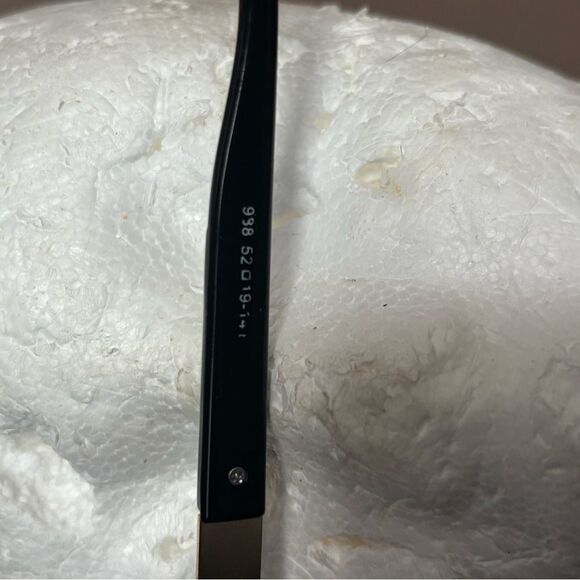 CAZAL SUNGLASSES 988 001 BLACK GOLD FRAMe glasses big logo LENS cutout accessory - Picture 6 of 11